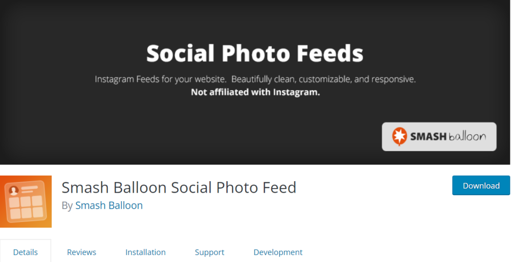 smash balloon social photo feed