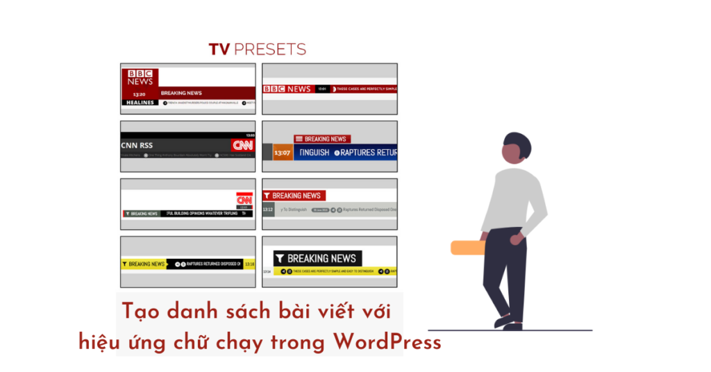 Tạo danh sách bài viết với hiệu ứng chữ chạy trong WordPress