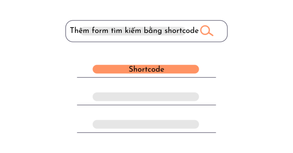 thêm form tìm kiếm bằng shortcode