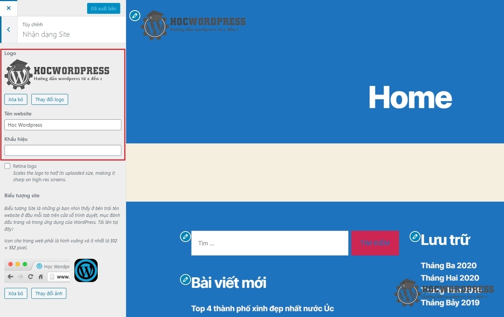 Tuỳ biến giao diện wordpress